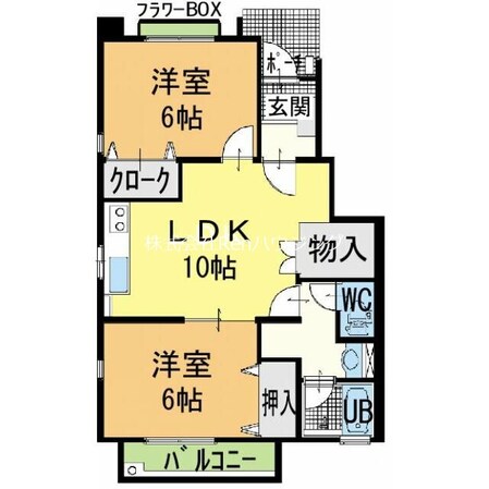 ハーブメゾン旭Ｂの物件間取画像